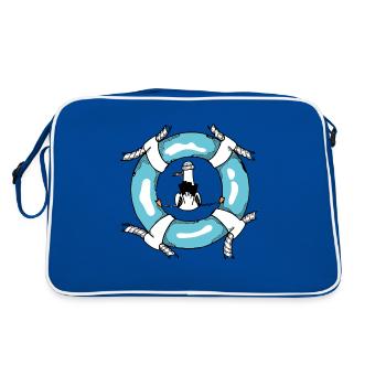 Coastal Van Damme - Retro Bag - blue/white - Back