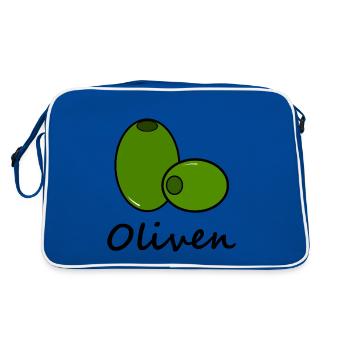 olives - Retro Bag - blue/white - Back