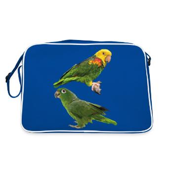 Parrots - Retro Bag - blue/white - Back