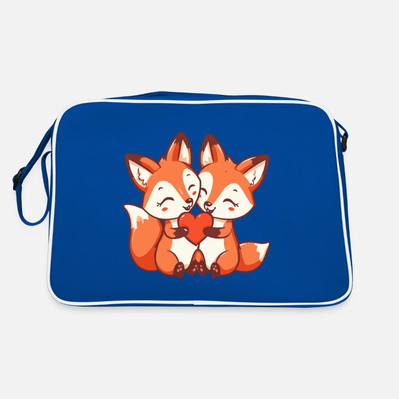Fuchs Comic Paar Liebe Retro Tasche