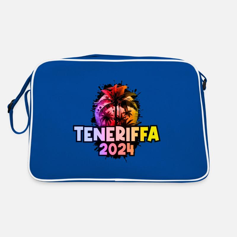 Teneriffa 2024 Bunt Urlaub Retro Tasche