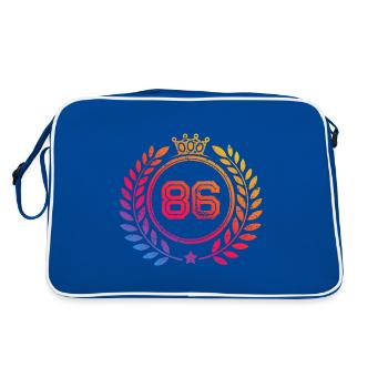 86 Couronne numérique - Sac Retro - bleu/blanc - Dos
