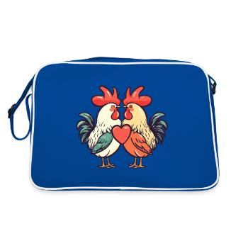 Couple Amour Couple Amoureux - Sac Retro - bleu/blanc - Dos