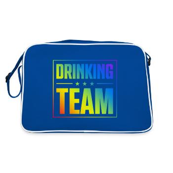 Drinking Team - Retro Bag - blue/white - Back
