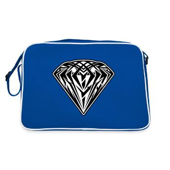 Diamond Symbol Icon - Retro Bag - blue/white - Back