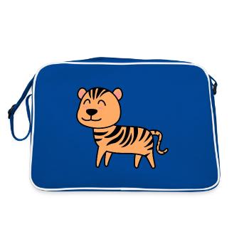 Tiger Comic Animal - Retro Bag - blue/white - Back