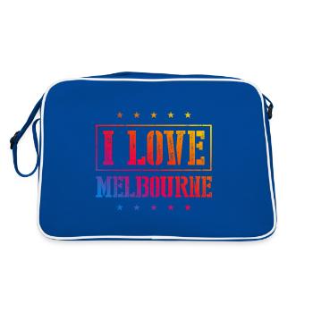 I Love Melbourne - Retro Bag - blue/white - Back