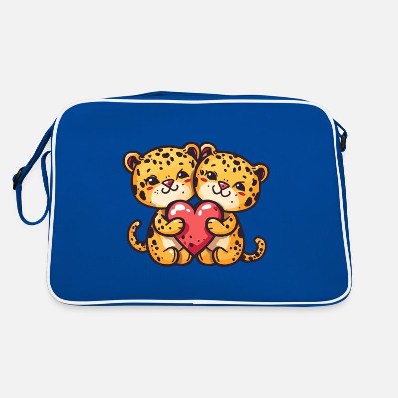 Leopard Comic Paar Liebe Retro Tasche