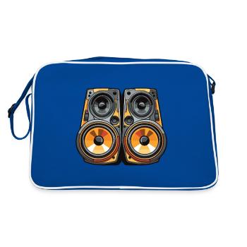 Music Bass Boxing Symbol Party - Retro Bag - blue/white - Back