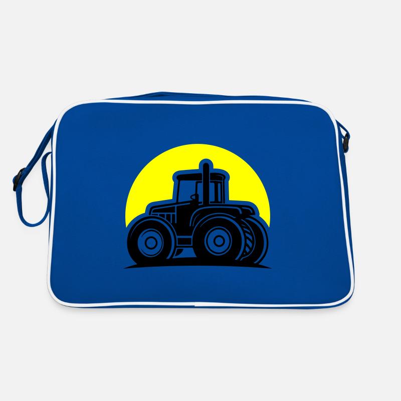 Tractor Icon Farmer Icon Retro Bag