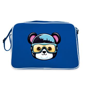 Bear Ski Goggles Comic - Sac Retro - bleu/blanc - Dos