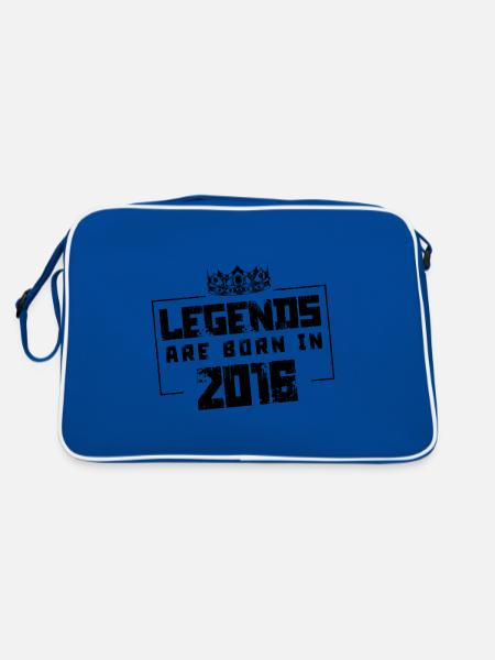 2016 Légendes nées en - Sac Retro - bleu/blanc - Dos