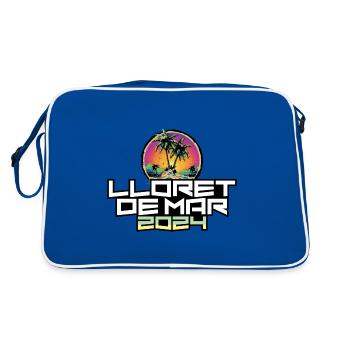 Lloret De Mar 2024 Holiday Palm Trees - Retro Bag - blue/white - Back