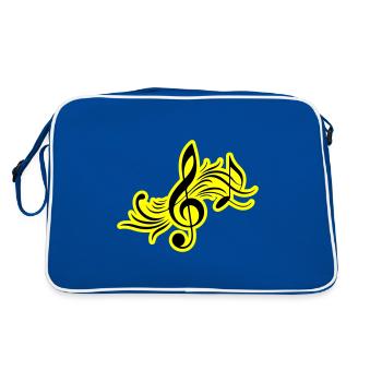 Notes de musique Symbole Musique - Sac Retro - bleu/blanc - Dos