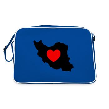 iran amour cœur - Sac Retro - bleu/blanc - Dos