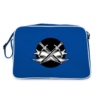 Sword Symbol - Retro Bag - blue/white - Back