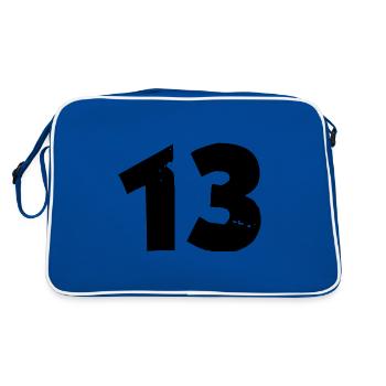 13 Number - Retro Bag - blue/white - Back