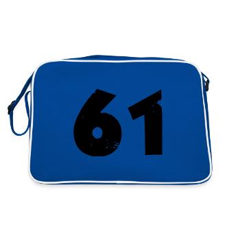 61 number - Retro Bag - blue/white - Back