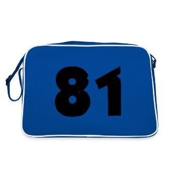 81 number - Retro Bag - blue/white - Back
