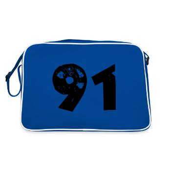 Numéro 91 - Sac Retro - bleu/blanc - Dos