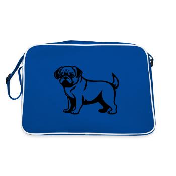 Chien Carlin - Sac Retro - bleu/blanc - Dos