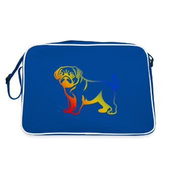 Chien Carlin - Sac Retro - bleu/blanc - Dos
