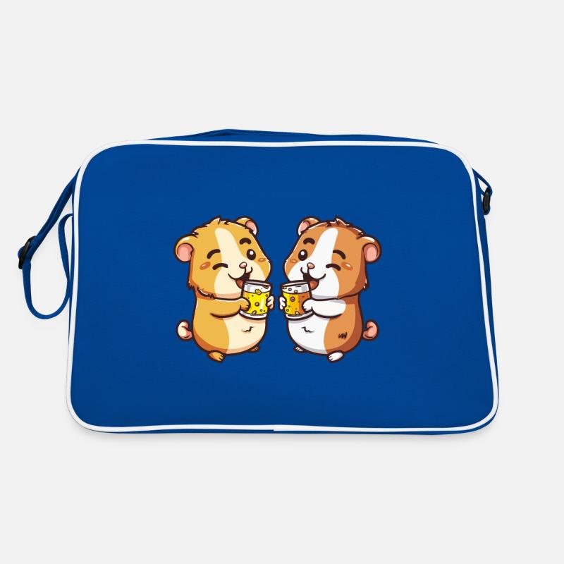 Hamster Bier Party Trinken Retro Tasche