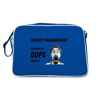 Quality Management - Fighting the Oops Counter - Retro Bag - blue/white - Back