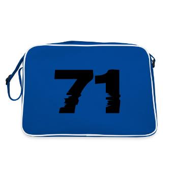 71 Number - Retro Bag - blue/white - Back