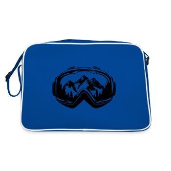 Ski Goggles Mountain Slope - Sac Retro - bleu/blanc - Dos