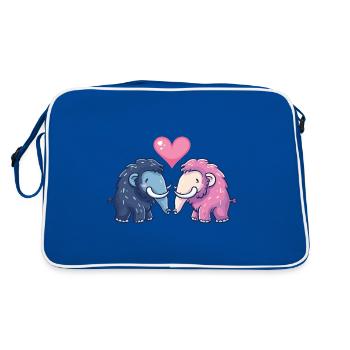 Mammouth Bande Dessinée Couple Amour - Sac Retro - bleu/blanc - Dos