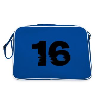 16 Number - Retro Bag - blue/white - Back