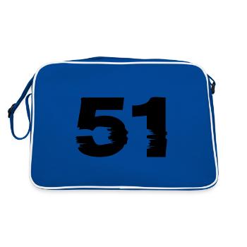 51 Number - Retro Bag - blue/white - Back