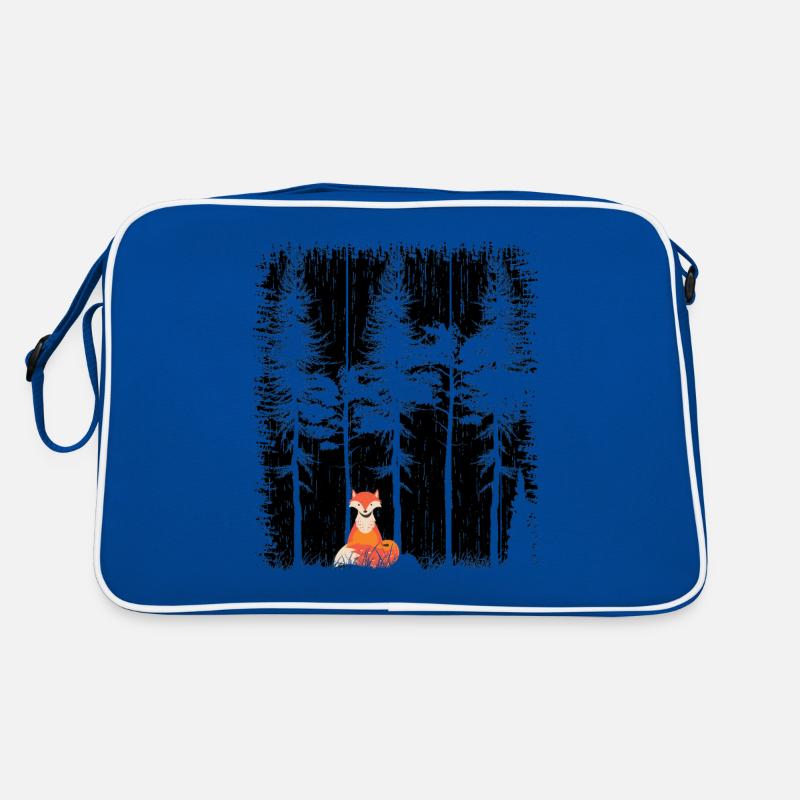 Sweet Fox in the Forest Retro Pattern Vintage Tree Forest Retro Bag