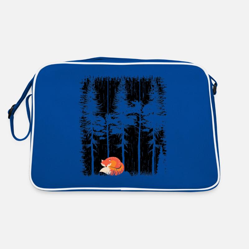 Sweet Fox in the Forest Retro Pattern Vintage Tree Forest Retro Bag