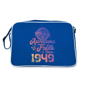 1949 awesome fresh - Retro Bag - blue/white - Back