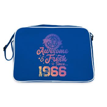 1966 awesome fresh - Retro Bag - blue/white - Back