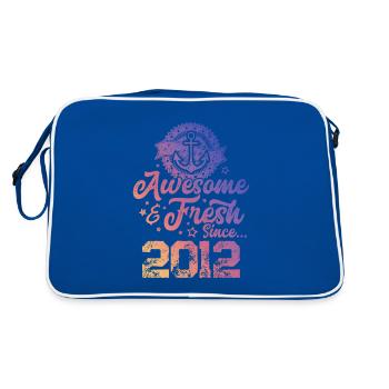 2012 awesome fresh - Retro Bag - blue/white - Back