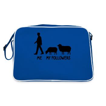 I Mes disciples Berger berger berger agriculteur agriculteur - Sac Retro - bleu/blanc - Dos