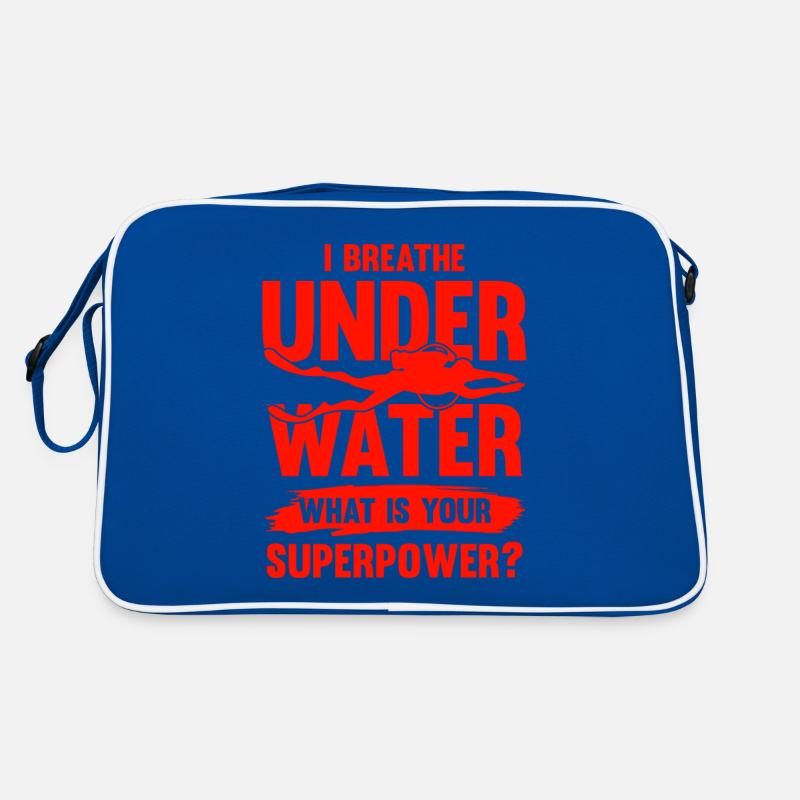 dicton plongée - Sac Retro - bleu/blanc