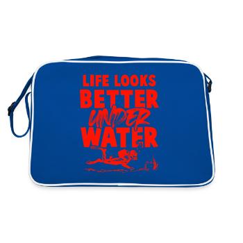 plongée sous l’eau - Sac Retro - bleu/blanc - Dos