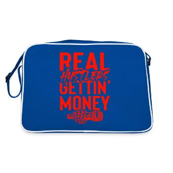 L’argent du gangster rap - Sac Retro - bleu/blanc - Dos