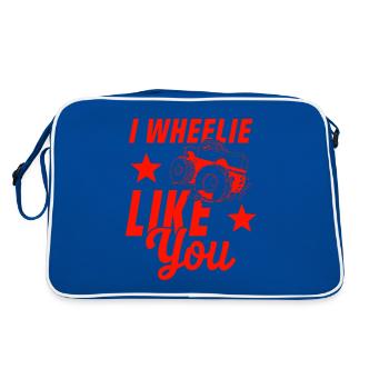 truck wheel - Retro Tasche - Blau/Weiß - Hinten