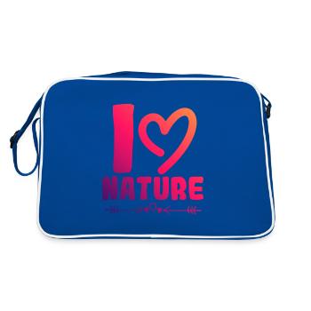 I love nature - Retro Bag - blue/white - Back