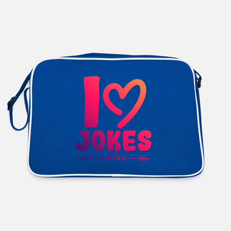 Ich liebe Witze Retro Tasche