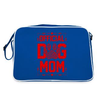 Hunde Mama Spruch - Retro Tasche - Blau/Weiß - Hinten