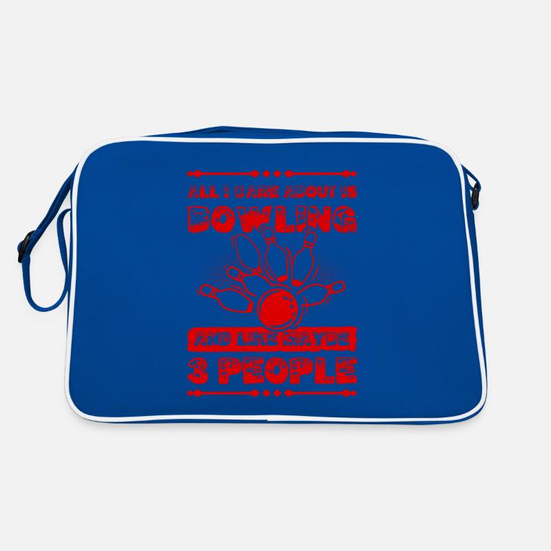Bowling funny saying Retro Bag