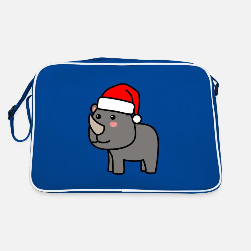 Rhinoceros Christmas Comic Xmas Retro Bag