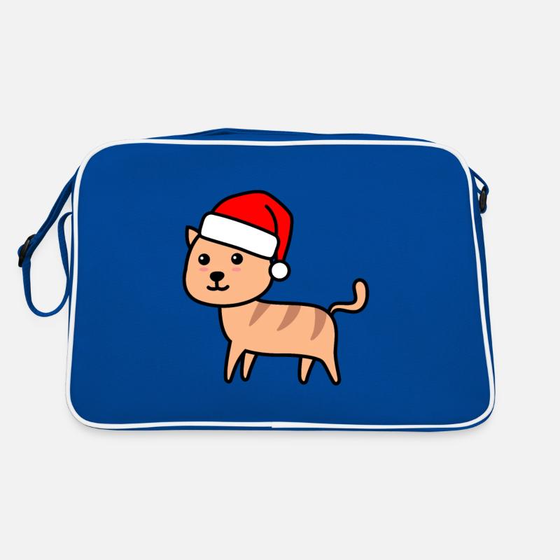 Cat Comic Christmas Xmas Retro Bag