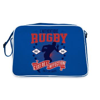AUTHENTIC RUGBY IS AFFECTION - Retro Bag - blue/white - Back
